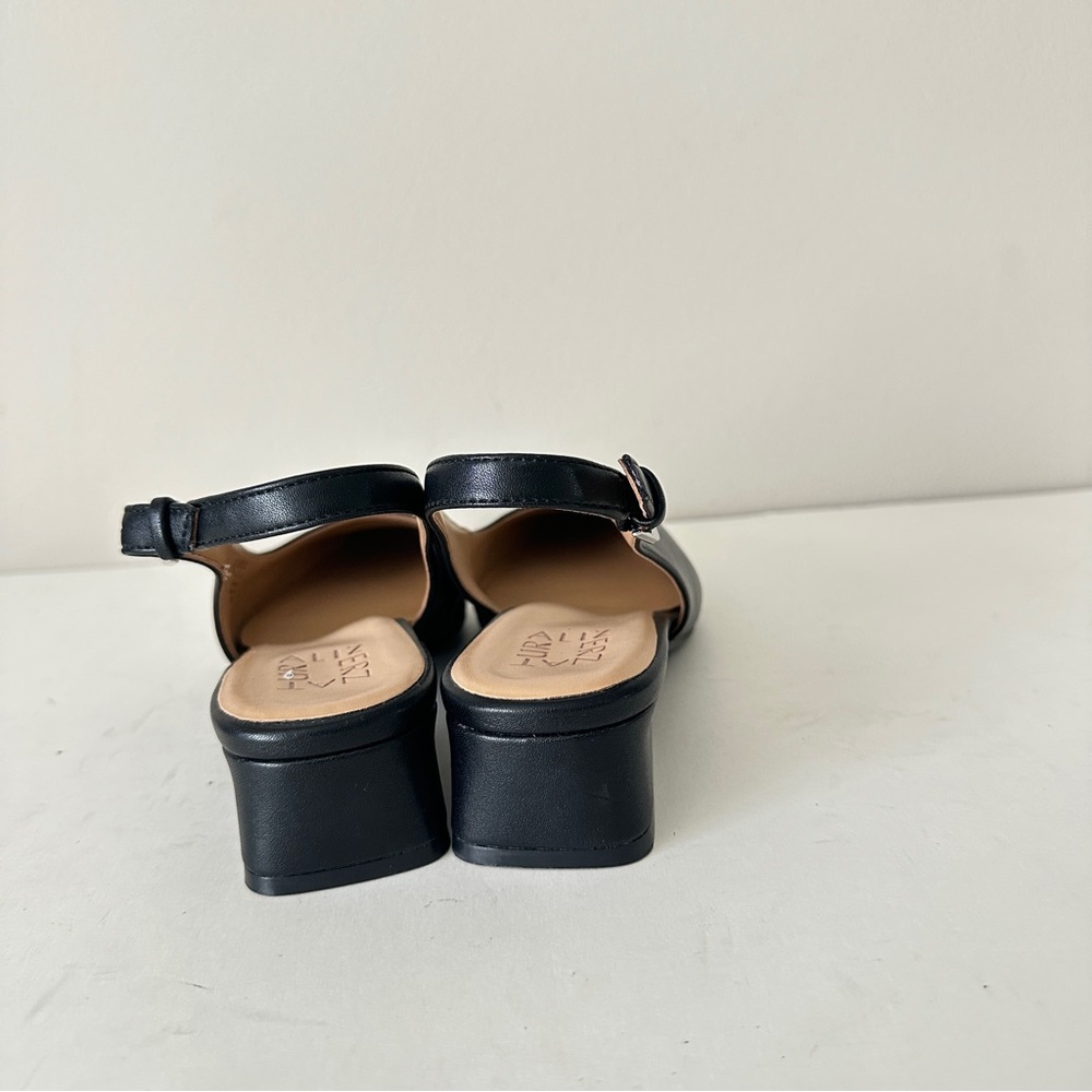 NEW Naturalizer Ginger Black Block Heel Women's Slingbacks, Sz 7M - Picture 7 of 12